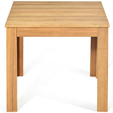 Load image into Gallery viewer, Wooden Square Patio Coffee Bistro Table-Natural
