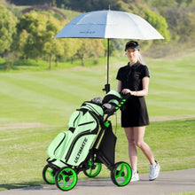 Load image into Gallery viewer, Lightweight Foldable Collapsible 4 Wheels Golf Push Cart-Green
