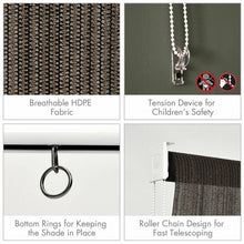 Load image into Gallery viewer, 6&#39; x 6&#39; Roller Light Filtering Protection Window Shade Blind-Coffee
