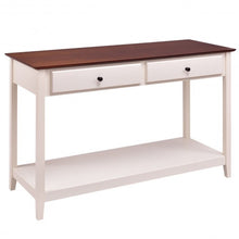 Load image into Gallery viewer, Entryway Wood Console Accent Table with Drawer and Shelf
