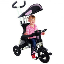 Load image into Gallery viewer, 4-in-1 Detachable Learning Baby Tricycle Stroller w/ Canopy Bag-Pink
