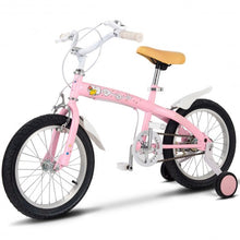 Load image into Gallery viewer, 16&quot; Outdoor Sports Kids Bicycle with Training Wheels Bell-Pink

