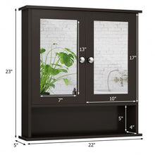 Load image into Gallery viewer, Bathroom Wall Mount Mirror Cabinet Organizer-Brown
