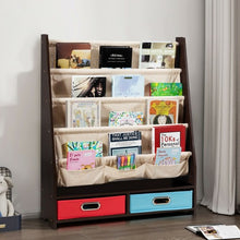 Load image into Gallery viewer, Kids Book and Toys Organizer Shelves-Coffee
