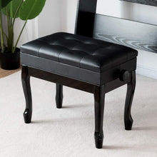 Load image into Gallery viewer, Height Adjustable PU Leather Piano Bench with Storage
