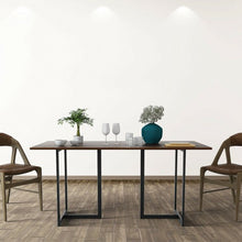 Load image into Gallery viewer, Metal Frame Wood Top Console Dining Table Rectangular Kitchen Table-60&quot; Desk
