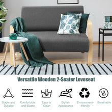 Load image into Gallery viewer, Mid Century Modern Fabric Upholstered Armchair Loveseat
