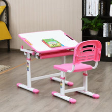 Load image into Gallery viewer, Height Adjustable Children�s Desk Chair Set -Pink
