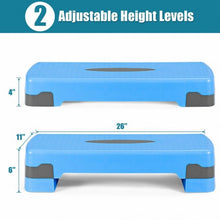 Load image into Gallery viewer, 26&quot; Aerobic Exercise Cardio Stepper with Riser-Blue
