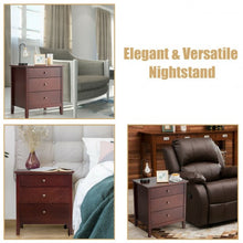 Load image into Gallery viewer, 3 Drawers Nightstand Beside End Side Table Accent Table
