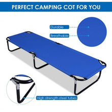 Load image into Gallery viewer, Outdoor Portable Blue Folding Camping Bed

