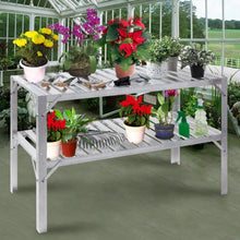 Load image into Gallery viewer, Aluminum Workbench Greenhouse Prepare Work Potting Table

