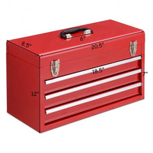 Load image into Gallery viewer, Portable Garage Mechanic Tool Cabinet Box with 3 Drawers
