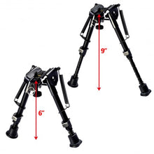 Load image into Gallery viewer, 6&quot; to 9&quot; Adjustable Spring Return Hunting Rifle Bipod
