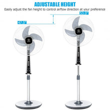 Load image into Gallery viewer, 15&quot; 4 Blades 3-Speed Height Adjustable Remote Control Pedestal Fan
