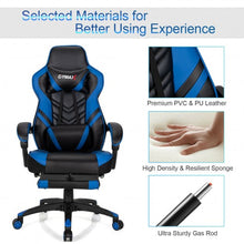Load image into Gallery viewer, Adjustable Gaming Chair with Footrest for Home Office-Blue
