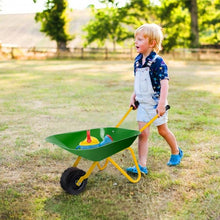 Load image into Gallery viewer, Outdoor Garden Backyard Play Toy Kids Metal Wheelbarrow-Green
