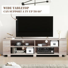 Load image into Gallery viewer, 59&quot; Console Storage Entertainment Media Wood TV Stand-Natural

