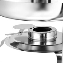 Load image into Gallery viewer, 2-Pack Full Size Tray 5 Quart Stainless Steel Round Chafing Dish
