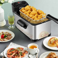 Load image into Gallery viewer, 3.2 Quart Electric Stainless Steel Deep Fryer with Timer
