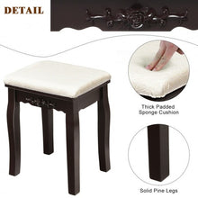 Load image into Gallery viewer, Dimmable Bulbs Touch Switch Vanity Dressing Table Set with Removable Box-Coffee
