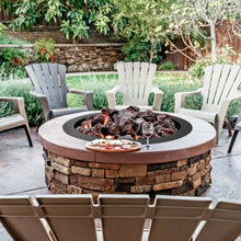 Load image into Gallery viewer, 36 Inch Round Steel Fire Pit Ring Liner Wood Burning Insert
