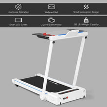 Load image into Gallery viewer, 2.25HP 3-in-1 Folding Treadmill with Table Speaker Remote Control-White
