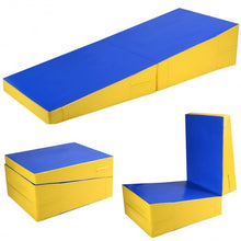 Load image into Gallery viewer, Folding Incline Wedge Ramp Gymnastics Mat
