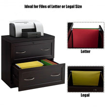Load image into Gallery viewer, 2-Drawer Free Standing Lateral File Cabinet-Black
