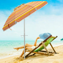 Load image into Gallery viewer, 6.5FT Sun Shade Patio Beach Umbrella with Carry Bag-Red &amp; Orange
