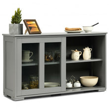 Load image into Gallery viewer, Sideboard Buffet Cupboard Storage Cabinet with Sliding Door-Gray
