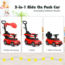 Load image into Gallery viewer, 3-in-1 Mercedes Benz Ride-on Toddler Sliding Car-Red
