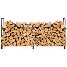 Load image into Gallery viewer, 8 Feet Outdoor Steel Firewood Log Rack
