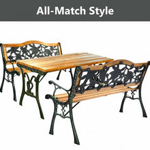 Load image into Gallery viewer, Park Garden Iron Hardwood Furniture Bench Porch Path Chair
