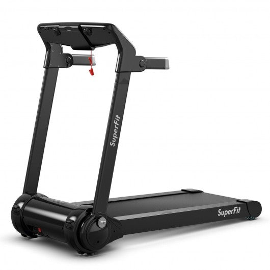3HP Folding Electric Treadmill Running Machine with Bluetooth Speaker-Silver