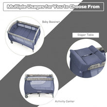 Load image into Gallery viewer, Foldable Baby Playard with Changing Station-Gray
