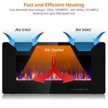 Load image into Gallery viewer, 36&quot; Recessed Ultra Thin Wall Mounted Electric Fireplace
