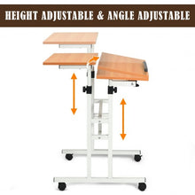 Load image into Gallery viewer, 2 in 1 Height Adjustable Sit Standing Computer Desk
