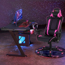 Load image into Gallery viewer, Massage Gaming Chair with Lumbar Support and Headrest-Pink
