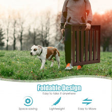 Load image into Gallery viewer, 24&quot; Folding Wooden Freestanding Pet Gate Dog Gate with 360° Hinge -Espresso
