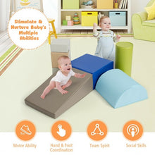 Load image into Gallery viewer, 6 Piece Climb Crawl Play Set Indoor Baby Toddler-Gray
