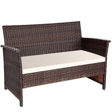 Load image into Gallery viewer, 4 Pcs Outdoor Patio Rattan Furniture Wicker Sofa Set
