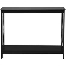 Load image into Gallery viewer, 2-Tier Console X-Design Sofa Side Accent Table-Black
