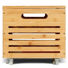 Load image into Gallery viewer, Bamboo Hanging and Rolling File Storage Organizer-Natural

