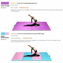 Load image into Gallery viewer, 8&#39; x 4&#39; x 2&quot; Folding Gymnastics Tumbling Mat-Purple

