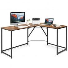 Load image into Gallery viewer, 58&quot; x 47&quot; L Shaped Corner Home Office Computer Desk Home-Rustic Brown
