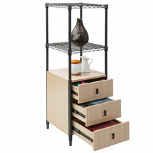Load image into Gallery viewer, Freestanding Steel Frame Storage Tower with 3 Drawers Shelf
