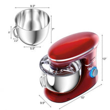 Load image into Gallery viewer, 6.3 Quart Tilt-Head Food Stand Mixer 6 Speed 660W-Red
