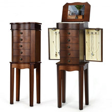 Load image into Gallery viewer, Armoire Storage Jewelry Cabinet with 5 Drawers &amp; Mirror
