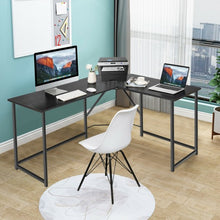 Load image into Gallery viewer, 58&quot; x 47&quot; L Shaped Corner Home Office Computer Desk Home-Black

